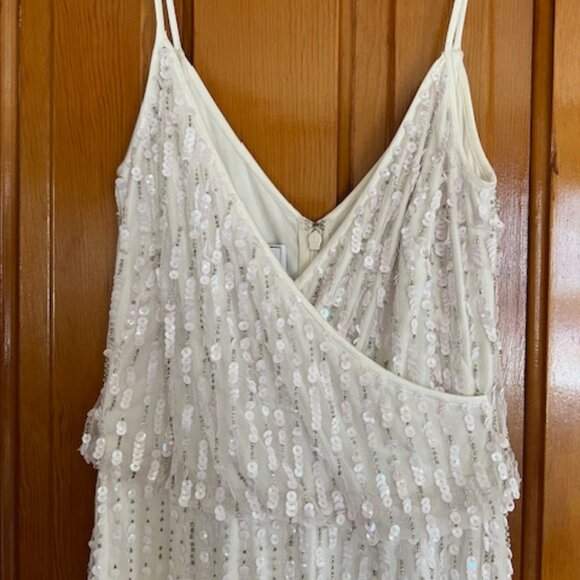 DB STUDIO Spaghetti Strap Sequin Blouson Jumpsuit Woman's Size 2 - Picture 11 of 16